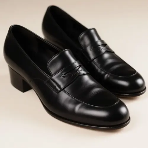 黑色皮革禮服鞋